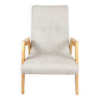 Beige danubio vintage design chair 1970s