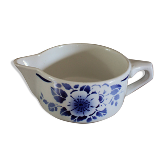 Blue flower gravy boat Saint Amand Art Deco