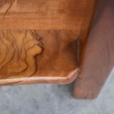 Bar stool free form Brutalism in olive tree