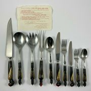 Menagere s&a haddad jezzine stainless steel40 pieces original box set 1960