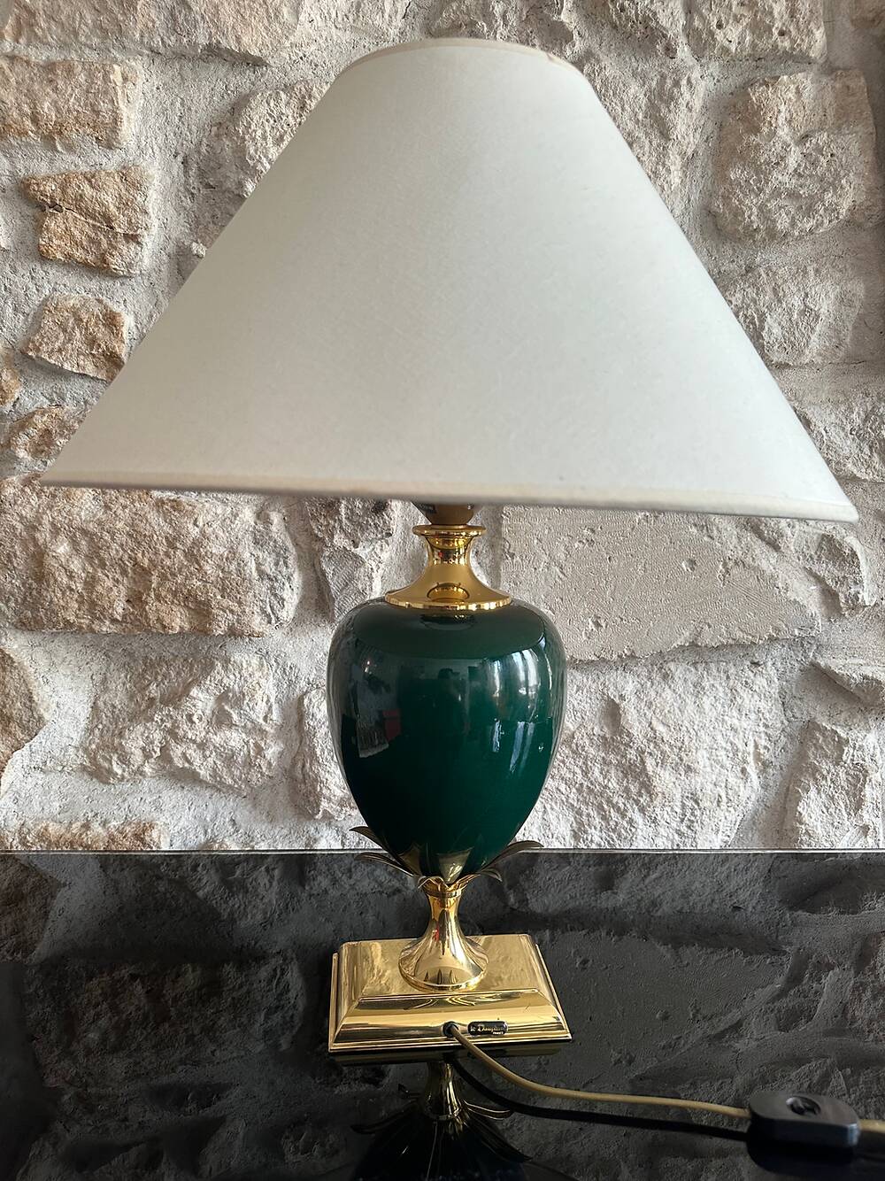 Vintage pineapple lamp signed Le Dauphin