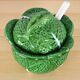 Vintage Ceramic Bordallo Pinheiro Cabbage Tureen Bowl, Portugal 60s