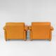 1970 Vintage Coronado Brown Leather Armchairs by Tobia Scarpa for C&B Italia