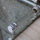 Vintage mirrored tray with glass and metal handles – H5 × W39 × D30 cm
