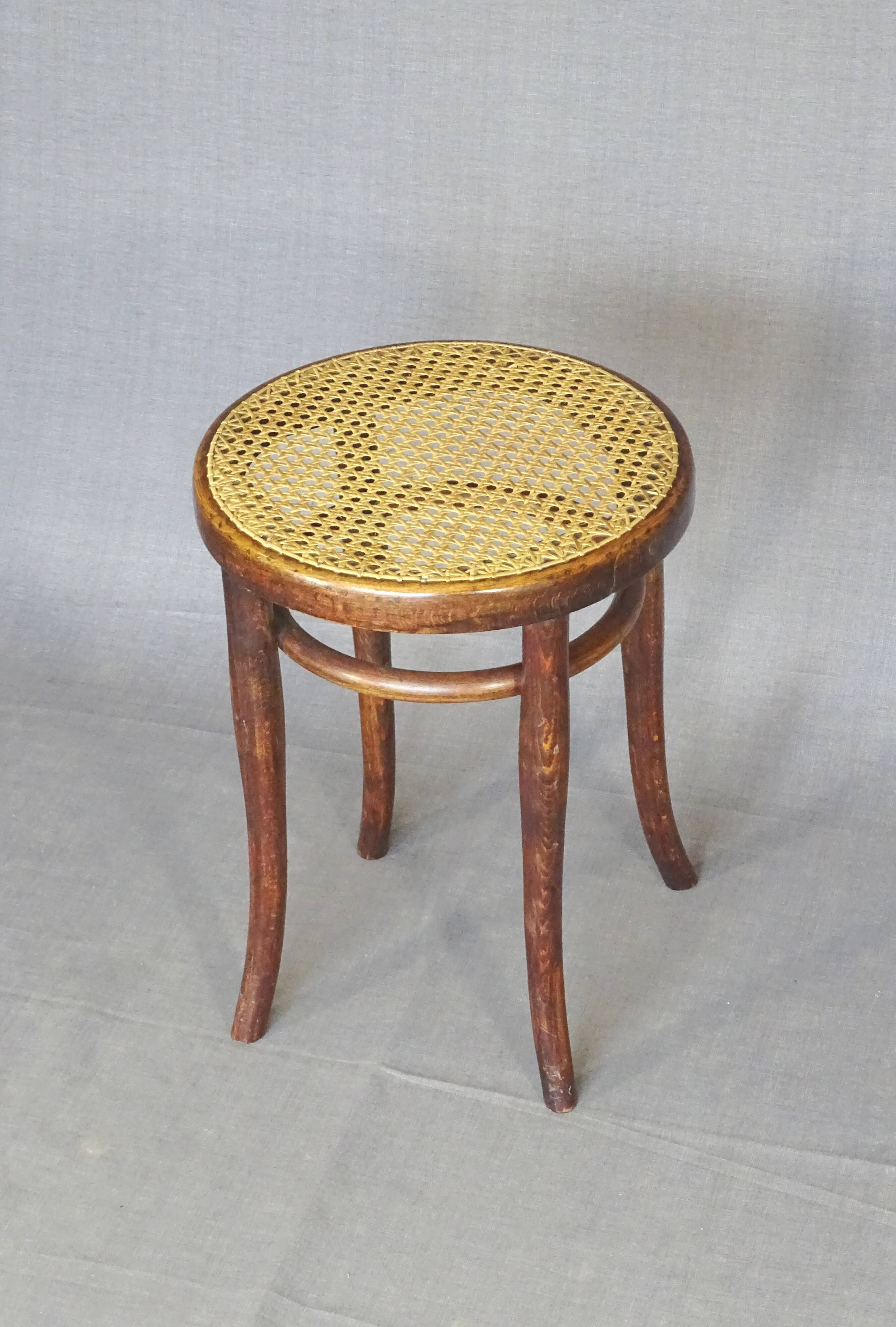 Thonet 1890 stool, new canework