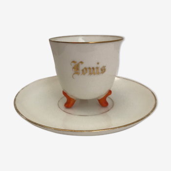 Tasse tripode porcelaine fine