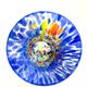 Set of 6 blown glass Venetian glasses with Murano murrine.