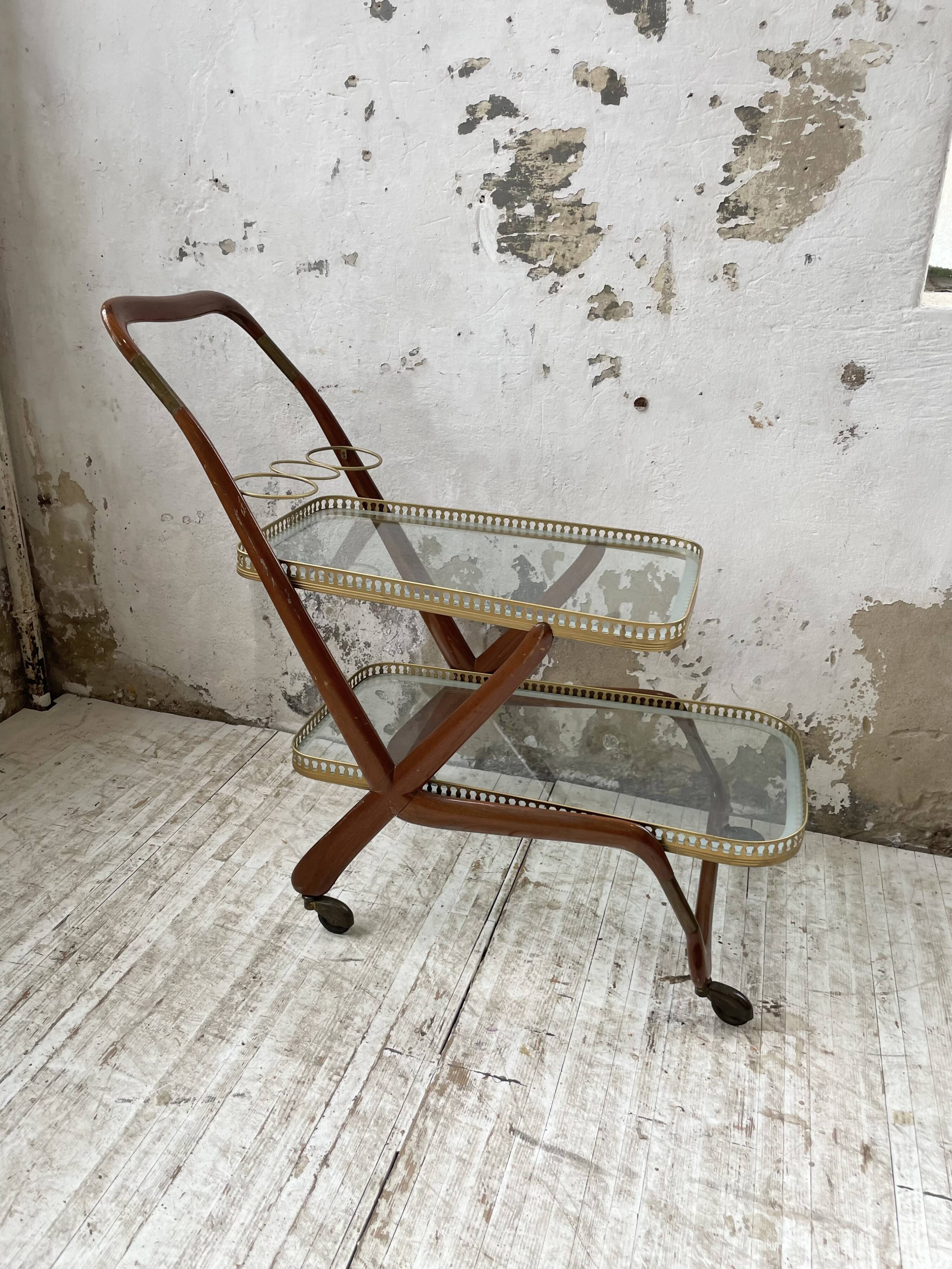 Italian Cesare Lacca style trolley, 1950s