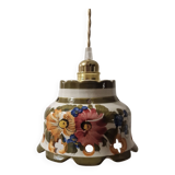Rustic hand painted pendant light