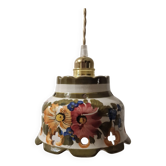 Rustic hand-painted pendant light