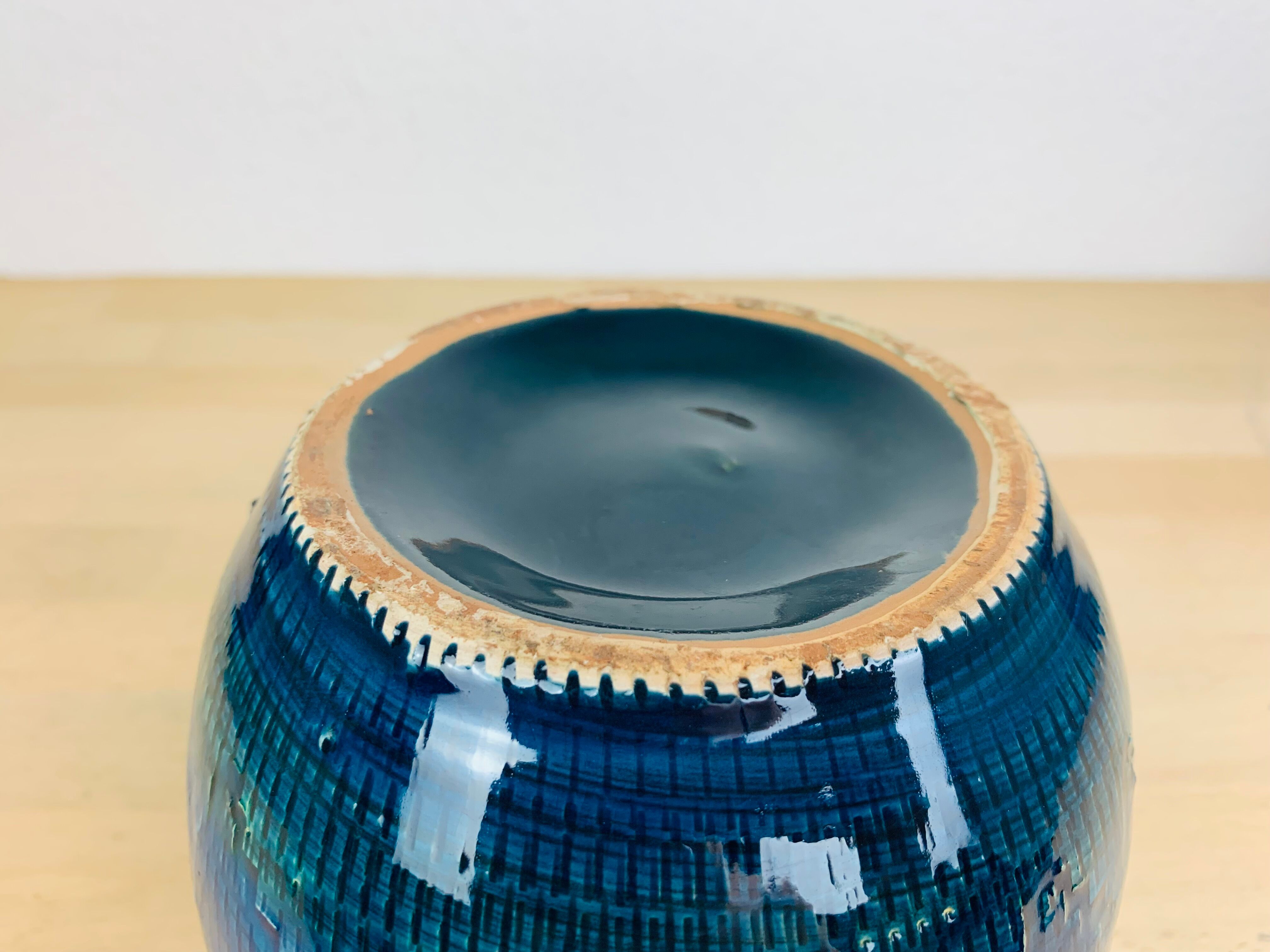 Ceramic vase Rimini Blue Aldo Londi for Bitossi