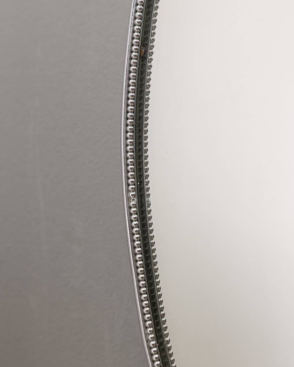 Vintage 70s wall mirror chrome metal Italian design