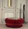 Large velvet pouf with trimmings, around 1880