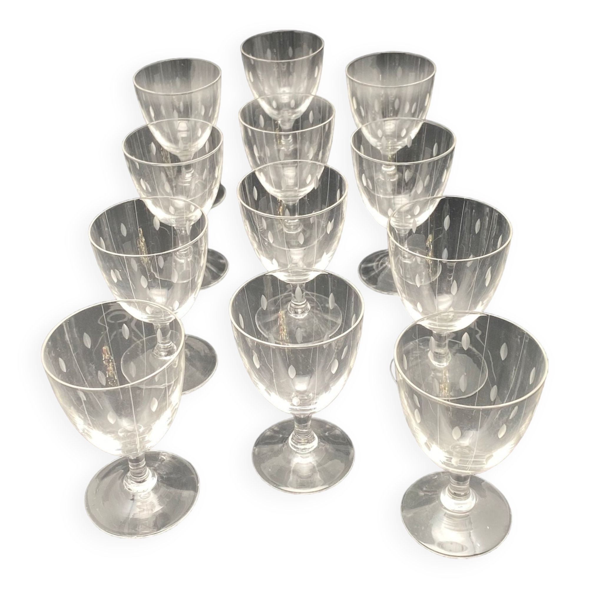 Worked glass stemware “Drop” pattern – MOCA6