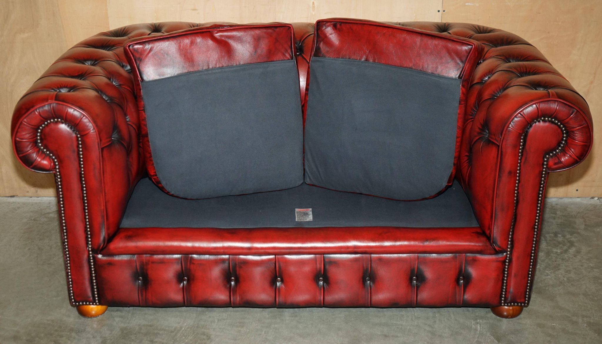 Vintage leather Chesterfield sofa