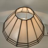 Vintage glass and metal lamp, 70s