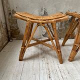 Set 3 rattan stools