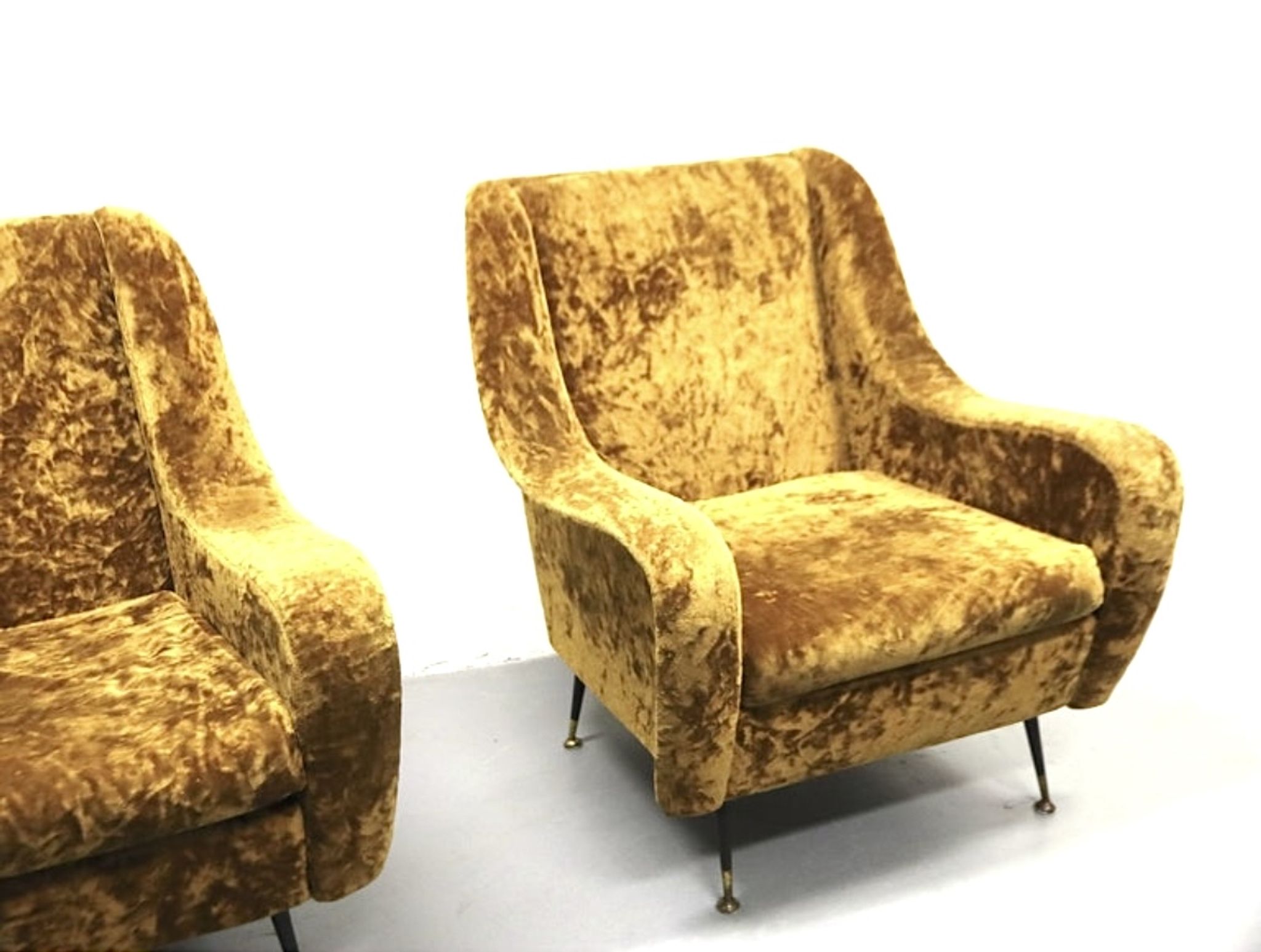 Pair set of 2 armchairs, italy 1950s
