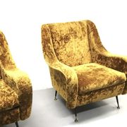 Pair set of 2 armchairs, italy 1950s