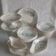 Antique 19th Century French Longwy Mignon Ironstone Dinner Service – Blue Green