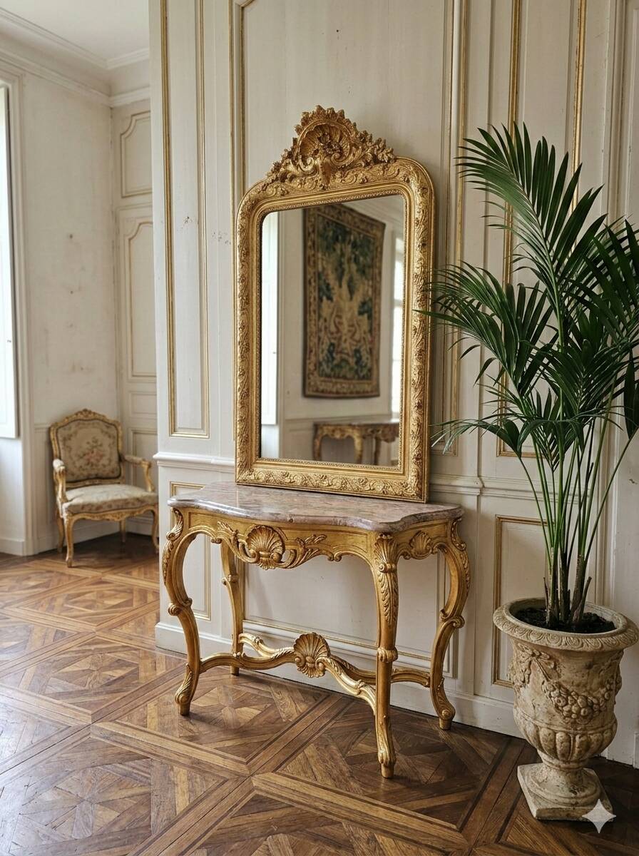 Napoleon III gilded mirror