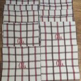 Ensemble de 12 serviettes de table vintage