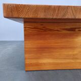 1960s Scandinavian Solid Pine Coffee Table Minimalist Design