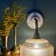 Yellow frosted glass vintage wall lamp shade