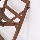 Rare folding stool by Peter Hvidt & Orla Mølgaard-Nielsen for Ludvig Pontoppidan, Denmark 1959