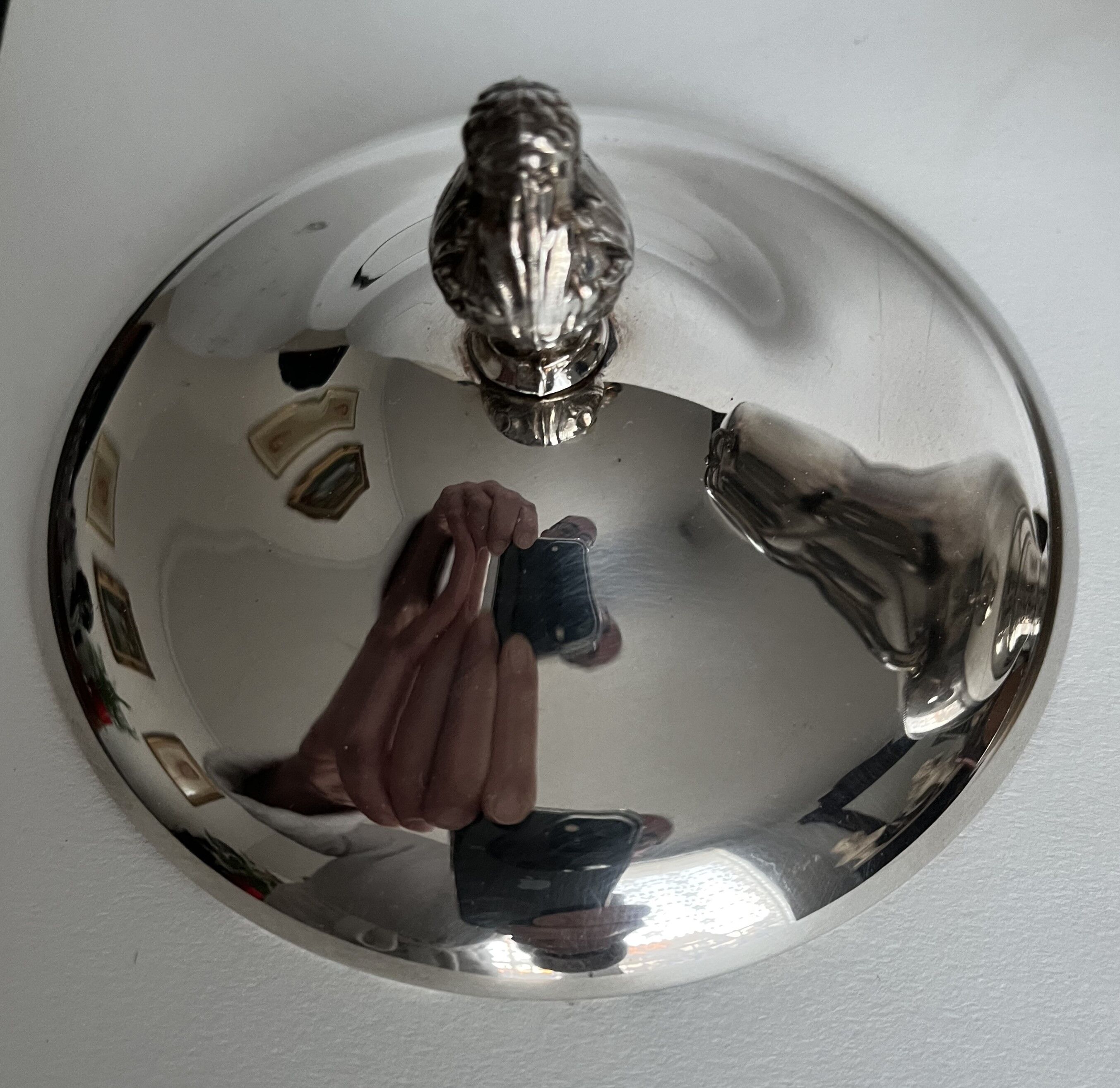 Silver metal ice bucket