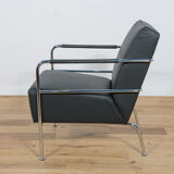 Swedish Leather Sofa and Armchair by Gunilla Allard for Lammhults, 1990s, Set of 2