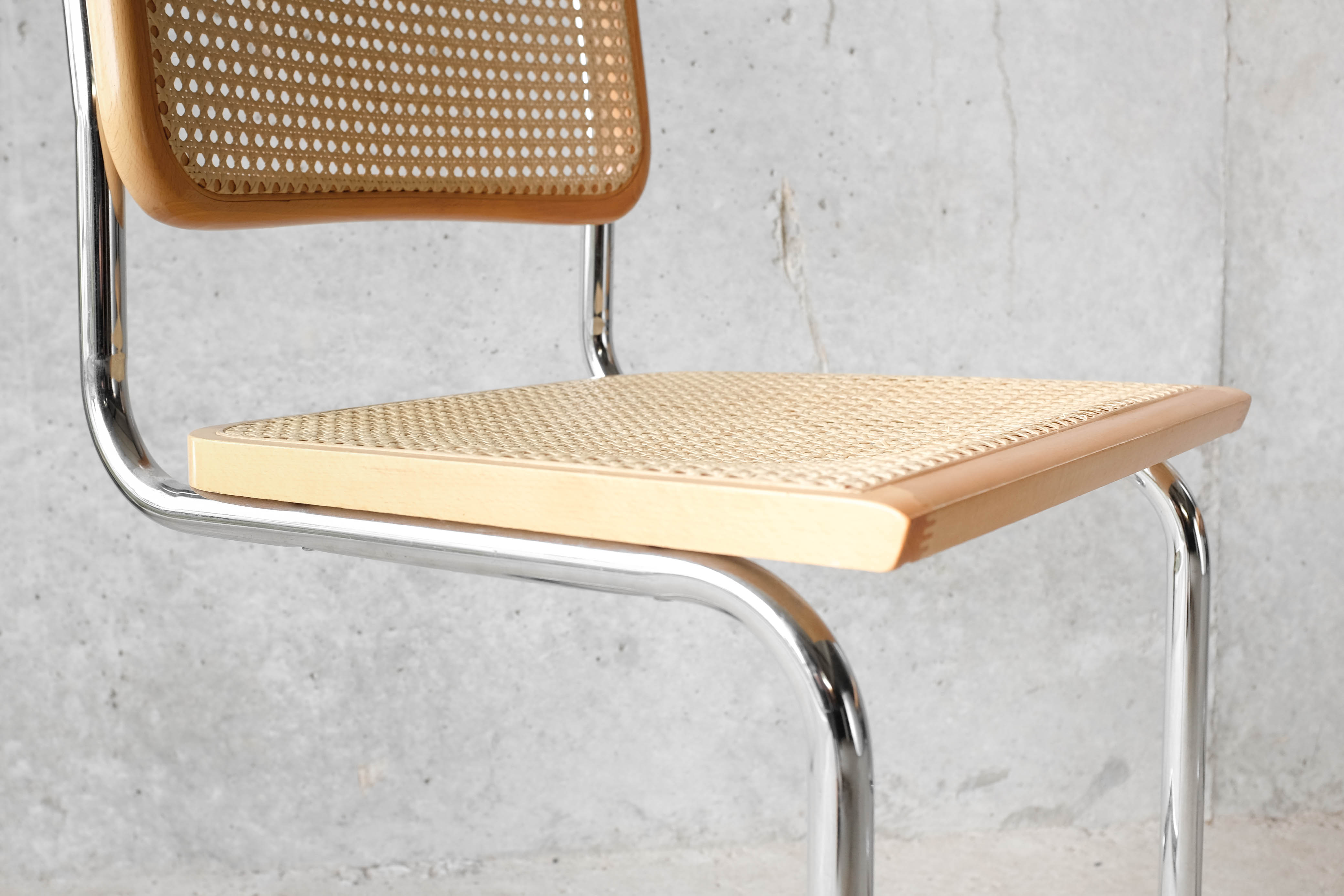 Pair of cesca chairs B32 by Marcel Breuer