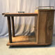 Vintage bar trolley service with detachable mirror service tray