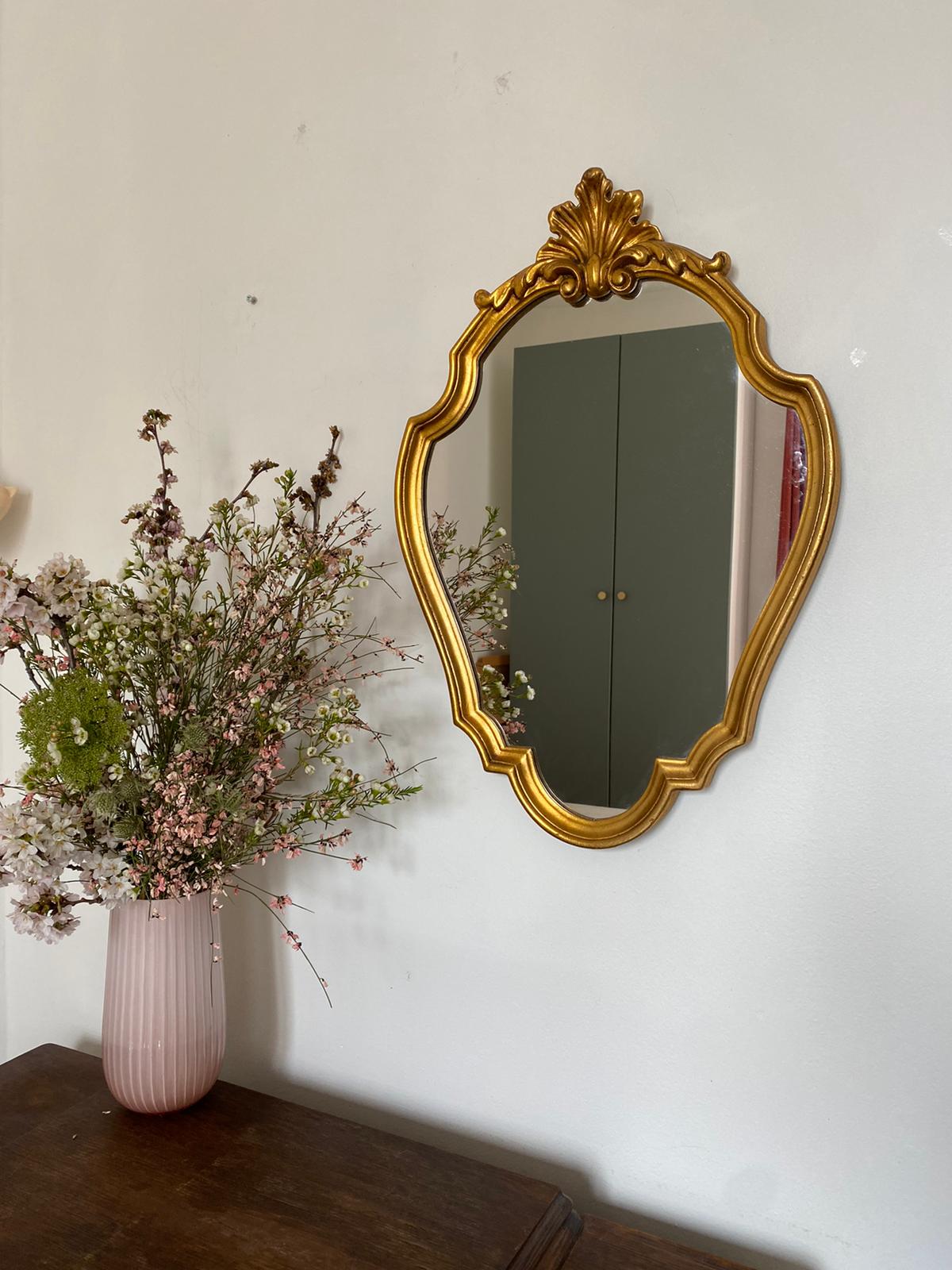 Golden mirror baroque style 42x61cm