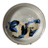 Ceramic plate signed vintage 70s