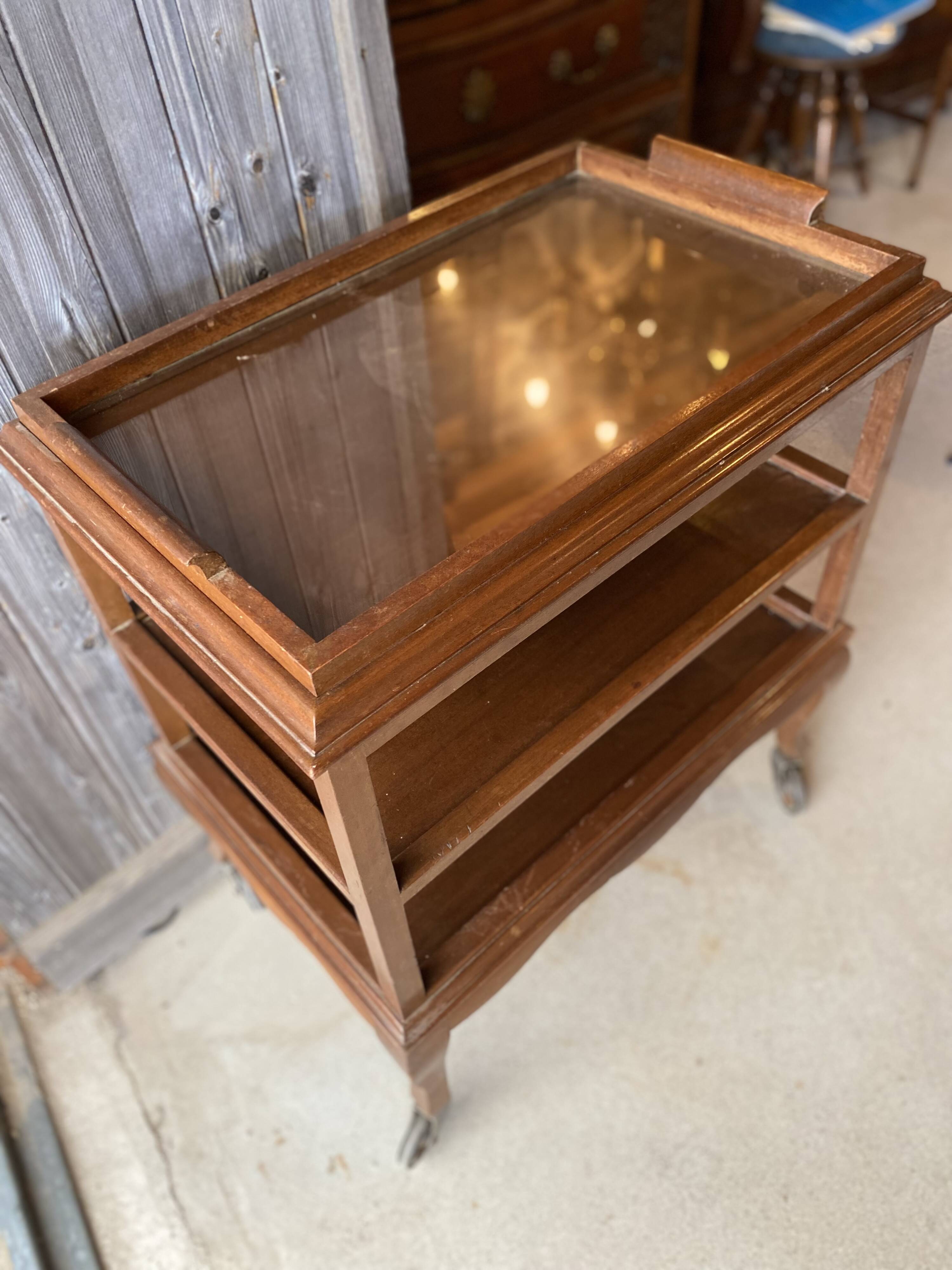 Mahogany serving trolley