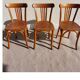 3 chaises + 1 tabouret