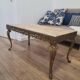 Marble coffee table with brass legs