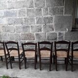 Mulched brutalist chairs, set of 6