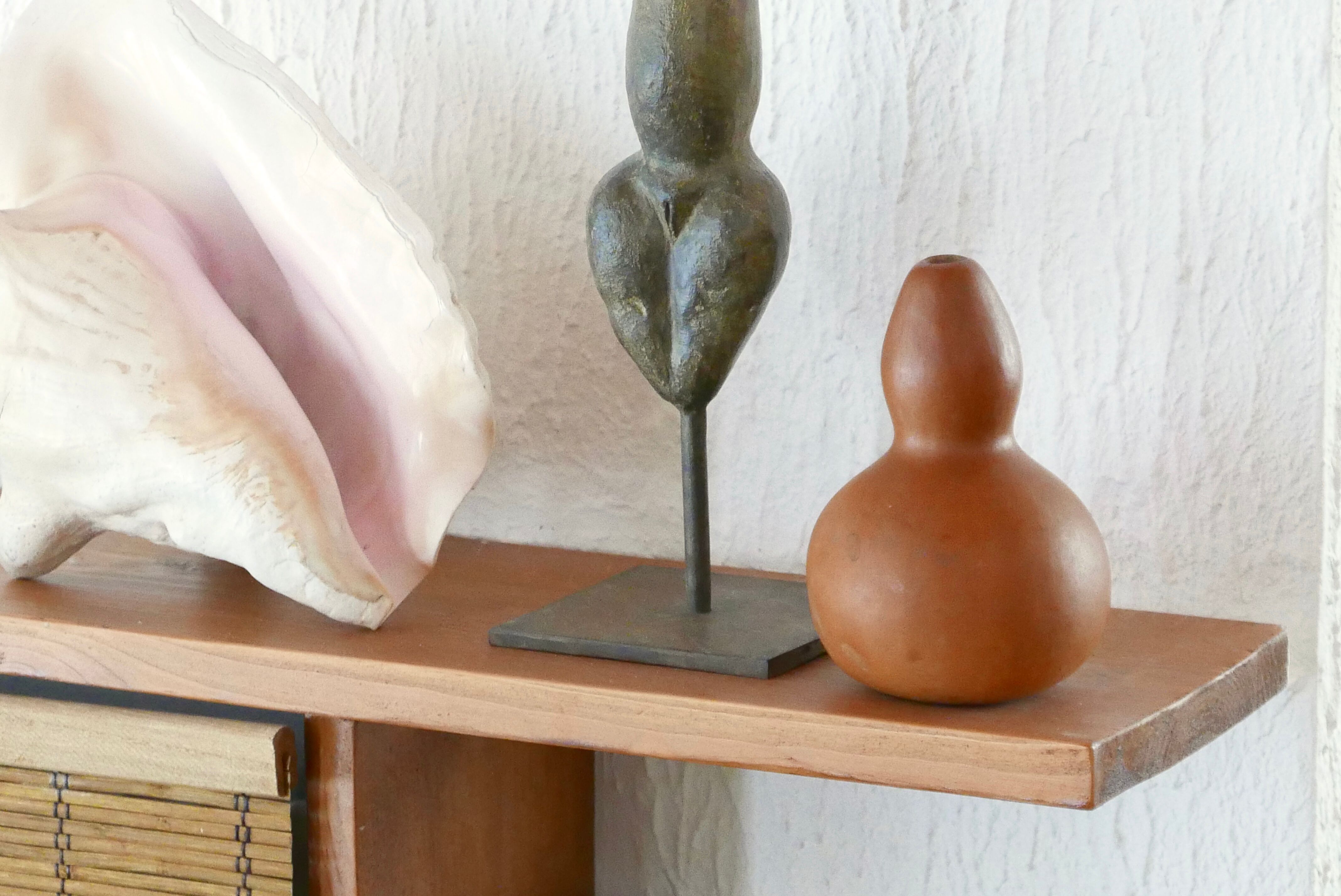 Vase calebasse en bois, années 50