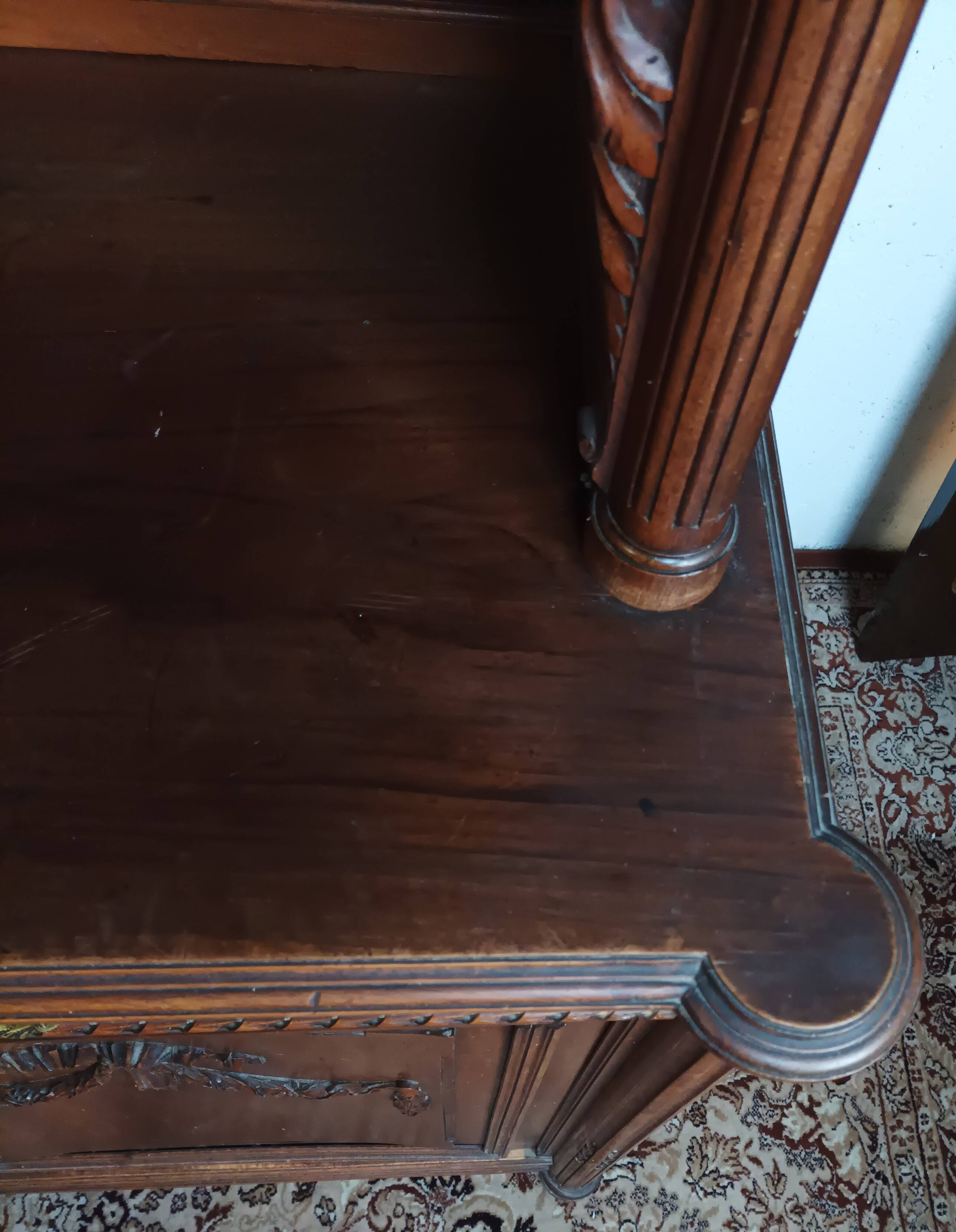 Louis XVI two-body sideboard stamped in walnut