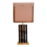 Lamp with chrome-plated brass structure and methacrylate shade designed by Romeo