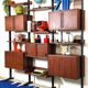 Modular storage cabinet and bookcase. Italy, 60s
