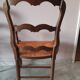 Set of 2 armchairs provencal style wood and straw