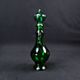 Vintage 70s green Empoli glass genie carafe bottle