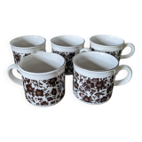 5 old coffee cups