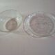 ensemble plat et saladier en verre vintage arcopal fleurs