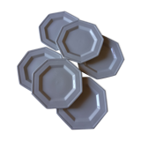 6 white octagonal dessert plates Johnson Brothers Heritage (ø 19.5 cm)