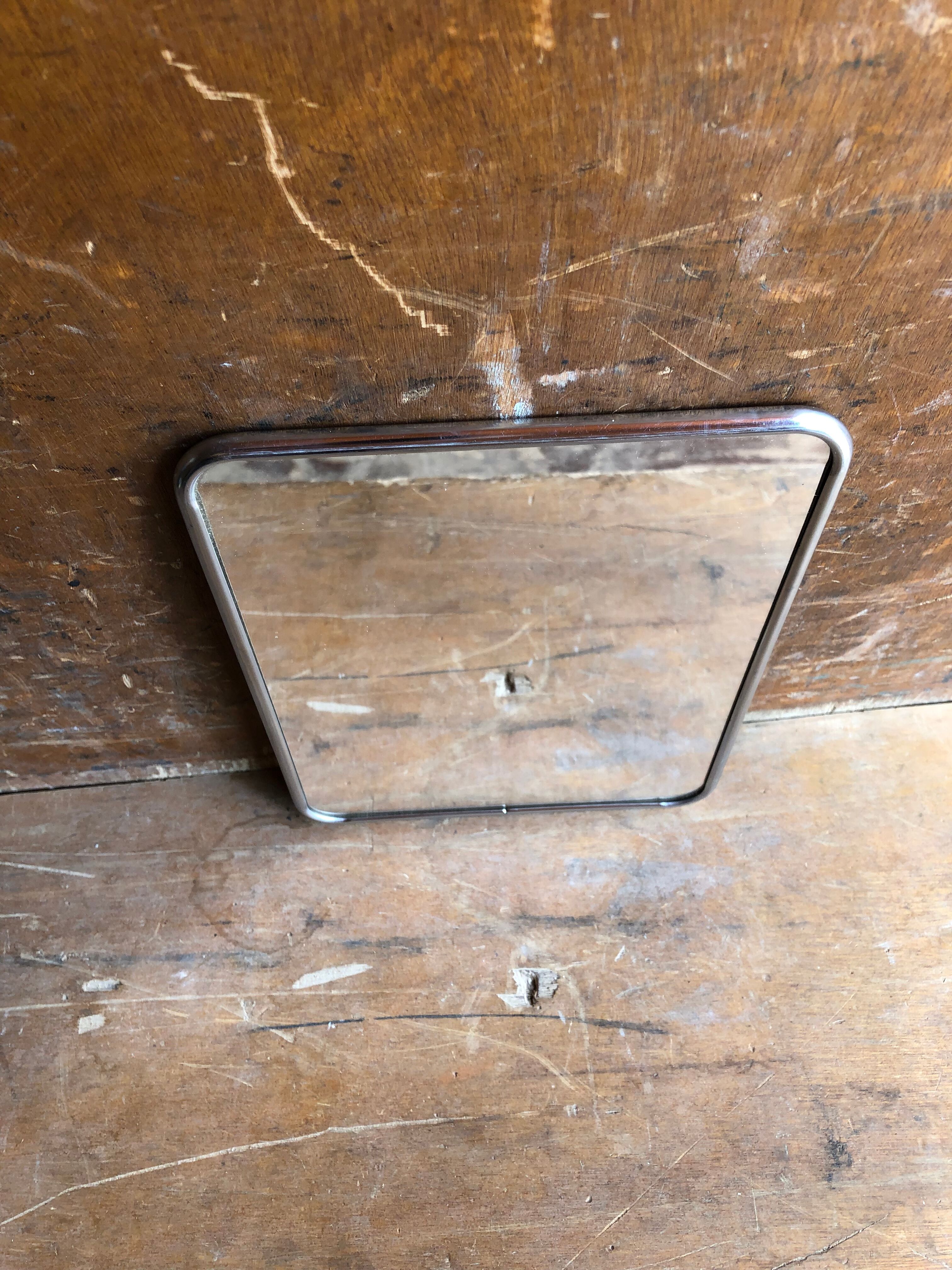 Old mirror barber contour alu + tripod decoration 50s vintage