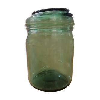 Durfor green glass jar